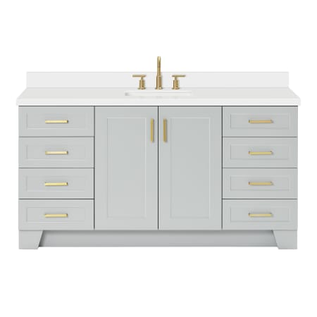 Ariel Taylor 67" Free Standing Single Basin Vanity Set with Cabinet and Quartz Vanity Top Grey