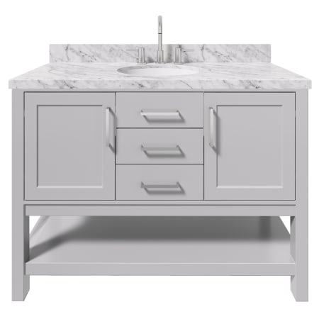 Ariel Bayhill 49" Free Standing Single Basin Vanity Set with Cabinet and Marble Vanity Top Grey