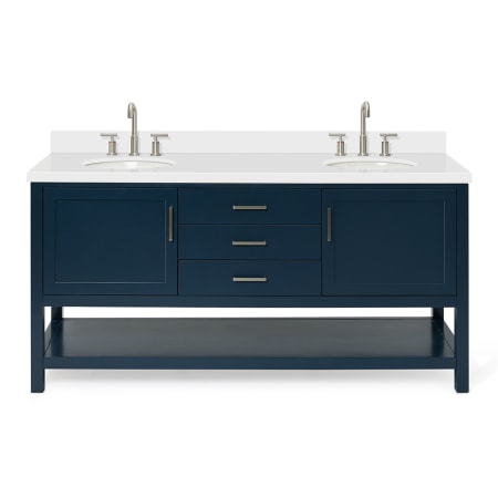 Ariel Bayhill 73" Free Standing Double Basin Vanity Set with Cabinet and Quartz Vanity Top