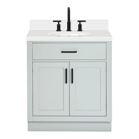 Ariel Hepburn 32" Free Standing Single Basin Vanity Set with Cabinet and Quartz Vanity Top Grey