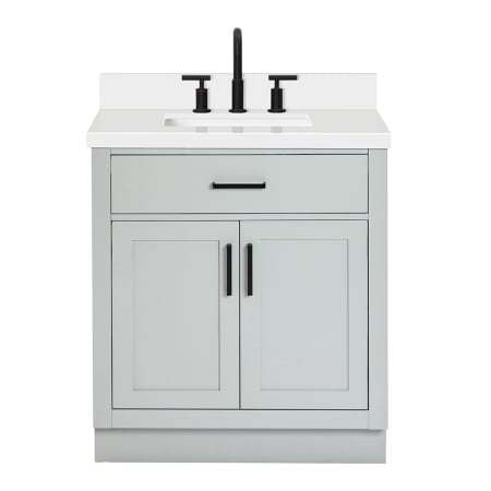 Ariel Hepburn 32" Free Standing Single Basin Vanity Set with Cabinet and Quartz Vanity Top Grey