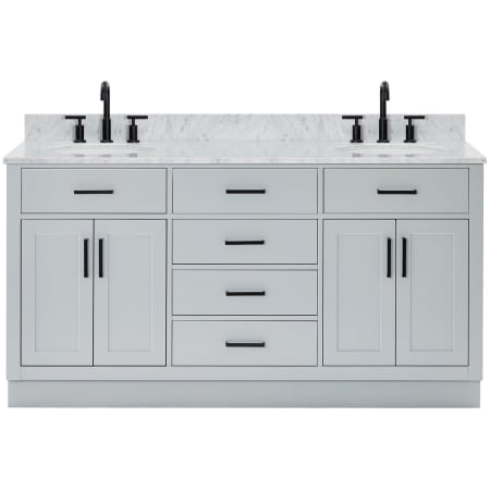 Ariel Hepburn 66" Thick Carrara Marble Vanity Top Grey