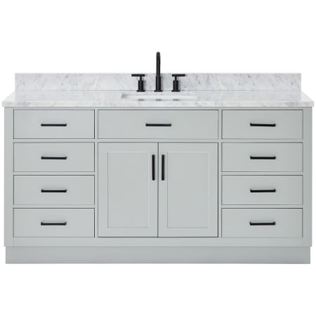 Ariel Hepburn 66" Thick Carrara Marble Vanity Top Grey