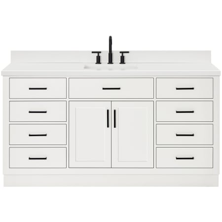 Ariel Hepburn 66" Thick White Quartz Vanity Top White