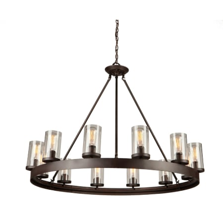 Artcraft Lighting Melno Park 12 Light 42" Wide Pillar Candle Style Chandelier Dark Chocolate