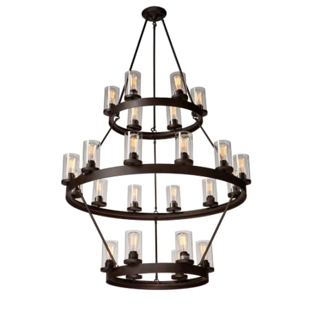 Artcraft Lighting Melno Park 24 Light 42" Wide Pillar Candle Style Chandelier Dark Chocolate