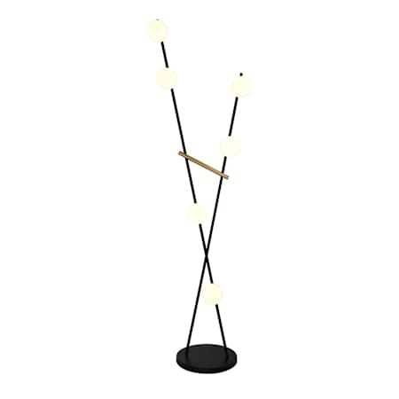 Artcraft Lighting Cortina 66" Tall Accent Floor Lamp Black / Brushed Brass