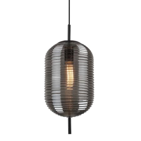 Artcraft Lighting Vita 9" Wide Mini Pendant Black / Smoke Grey