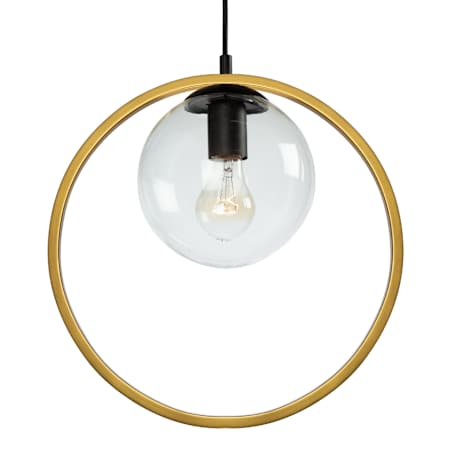 Artcraft Lighting Lugano 14" Wide Pendant Black / Vintage Brass