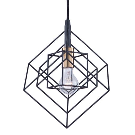 Artcraft Lighting Artistry 10" Wide Mini Pendant Matte Black / Harvest Brass