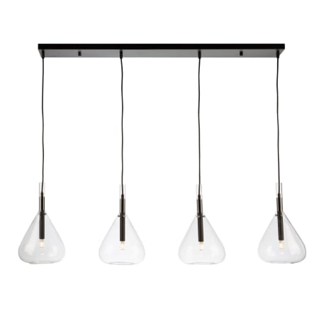 Artcraft Lighting Conic 4 Light 47" Wide Linear Pendant Black