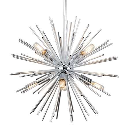Artcraft Lighting Sunburst 8 Light 19" Wide Pendant Chrome