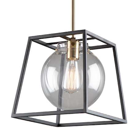 Artcraft Lighting Bridgetown 13" Wide Pendant Black / Harvest Brass