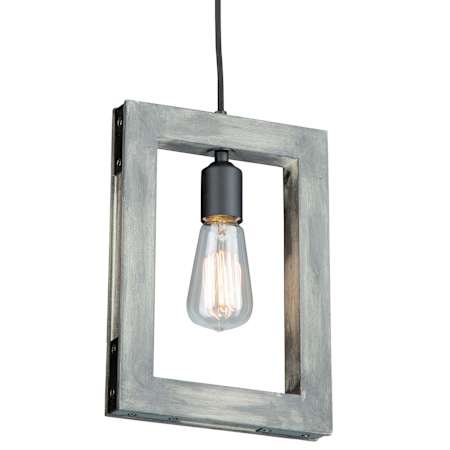 Artcraft Lighting Gatehouse 8" Wide Wood Mini Pendant Beach Wood / Black