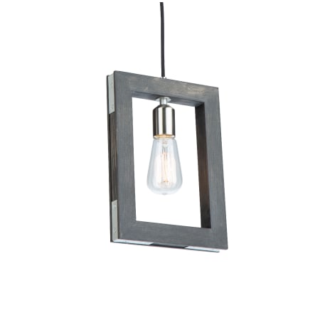 Artcraft Lighting Gatehouse 8" Wide Wood Mini Pendant Dark Pine / Brushed Nickel