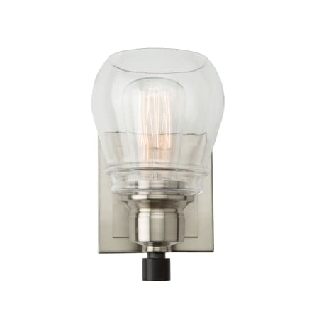 Artcraft Lighting Nelson 8" Tall Bathroom Sconce Black / Brushed Nickel