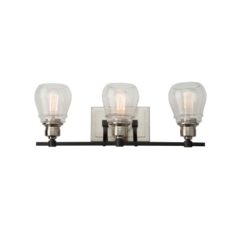 Artcraft Lighting Nelson 3 Light 22" Wide Vanity Light Black / Brushed Nickel
