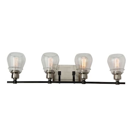 Artcraft Lighting Nelson 4 Light 32" Wide Vanity Light Black / Brushed Nickel