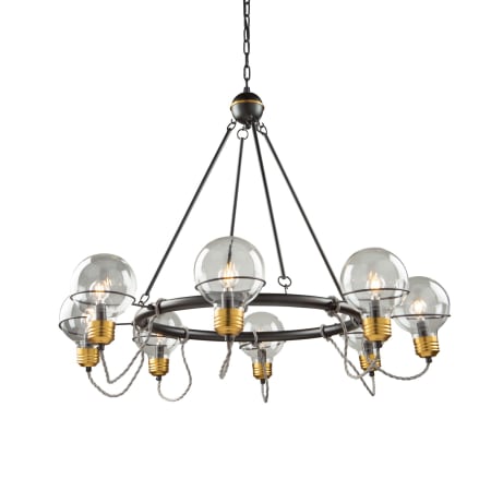 Artcraft Lighting Martina 8 Light 35" Wide Ring Chandelier Black / Brushed Brass