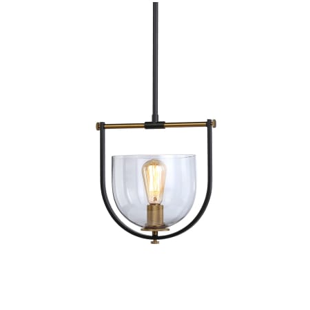 Artcraft Lighting Cheshire 12" Wide Mini Pendant Black / Brass