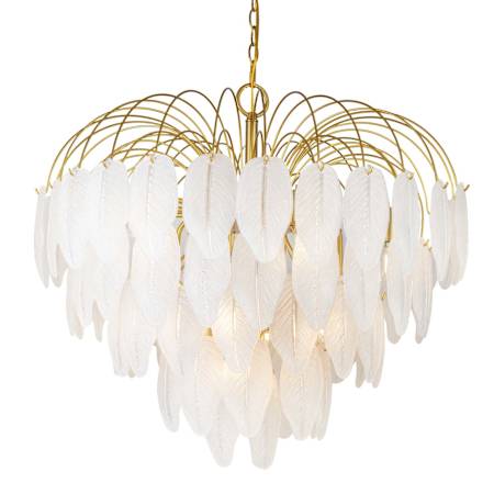 Artcraft Lighting Alessia 29" Wide Chandelier Brushed Brass / White