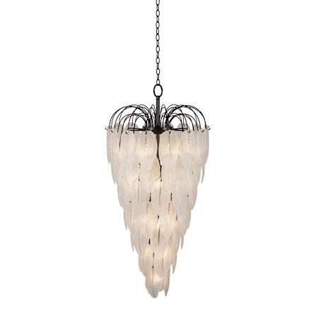 Artcraft Lighting Alessia 23 Light 28" Wide Waterfall Chandelier Black