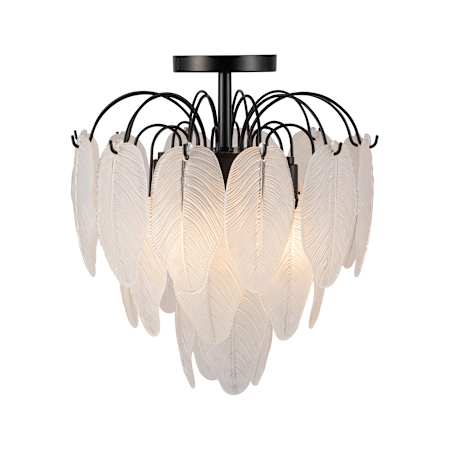 Artcraft Lighting Alessia 4 Light 14" Wide Semi-Flush Waterfall Ceiling Fixture Black