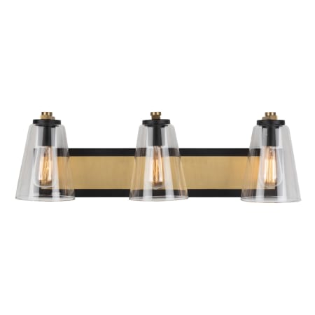 Artcraft Lighting Treviso 3 Light 26" Wide Vanity Light Black / Brass