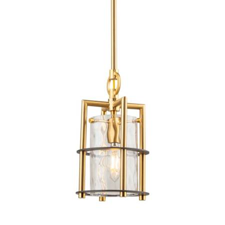 Artcraft Lighting Burford 5" Wide Mini Pendant Brass / Black / Clear