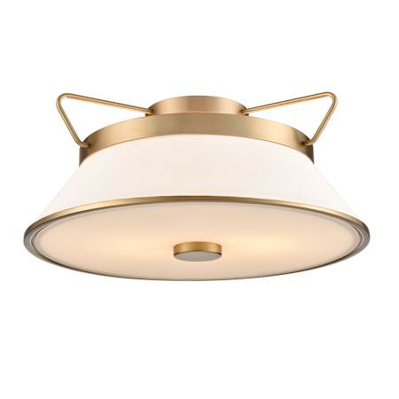 Artcraft Lighting Layla 2 Light 17" Wide Semi-Flush Ceiling Fixture Brushed Brass