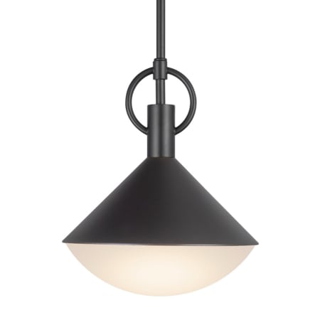 Artcraft Lighting Abruzzo 11" Wide Pendant with Glass Shade Black / White