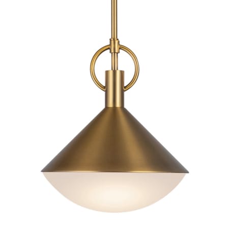 Artcraft Lighting Abruzzo 11" Wide Pendant with Glass Shade Brass / White