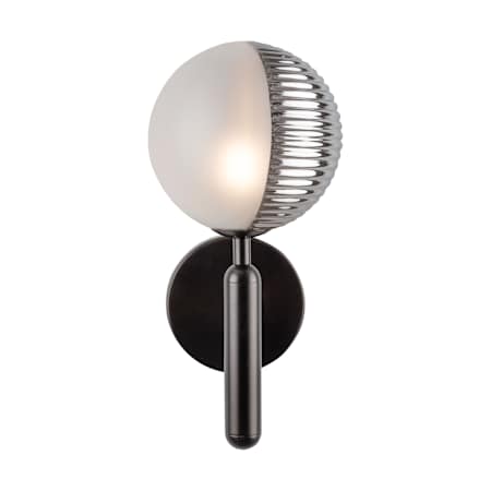 Artcraft Lighting Bolla 13" Tall Wall Sconce Black / White