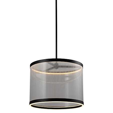 Artcraft Lighting Cora 18" Wide Abstract Pendant Silver / Black