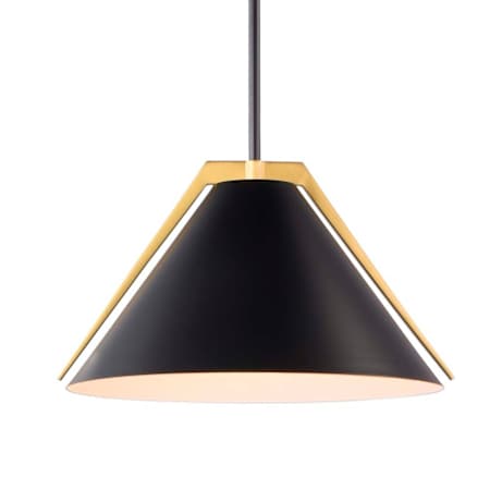 Artcraft Lighting Baltic 15" Wide Pendant Black / Brushed Brass