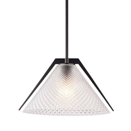 Artcraft Lighting Baltic 15" Wide Pendant Black / Brushed Brass / Semi-Clear