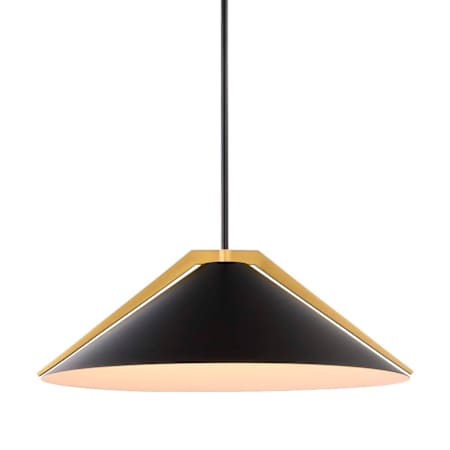 Artcraft Lighting Baltic 3 Light 24" Wide Pendant Black / Brushed Brass