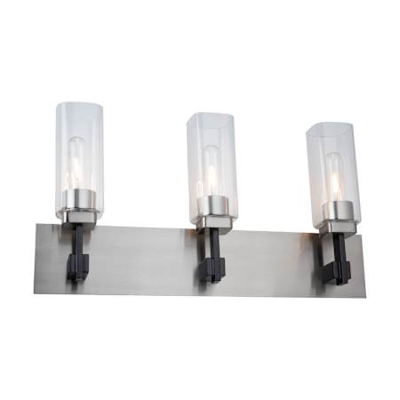 Artcraft Lighting Arlington 3 Light 24" Wide Vanity Light Satin Nickel / Clear