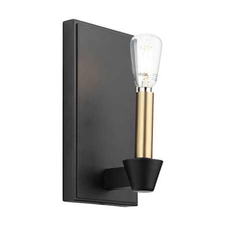 Artcraft Lighting Notting Hill 9" Tall Wall Sconce Black / Brushed Brass