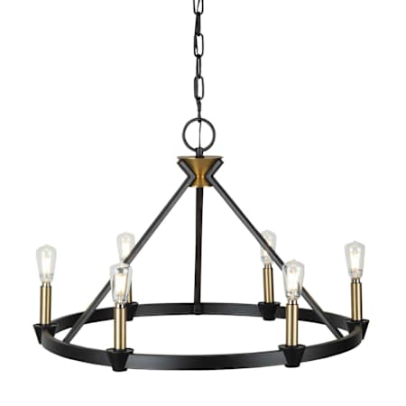 Artcraft Lighting Notting Hill 26" Wide Ring Chandelier Black / Brushed Brass