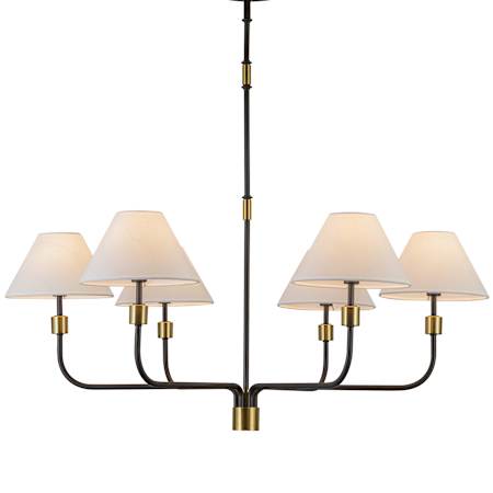 Artcraft Lighting Providence 6 Light 42" Wide Chandelier Black / Brushed Brass