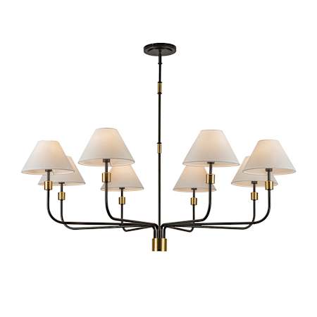 Artcraft Lighting Providence 8 Light 52" Wide Chandelier Black / Brushed Brass