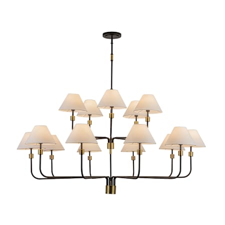 Artcraft Lighting Providence 15 Light 62" Wide Chandelier Black / Brushed Brass