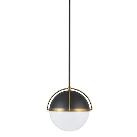 Artcraft Lighting Dahlia 16" Wide Pendant Semi Matte Black / Brushed Brass