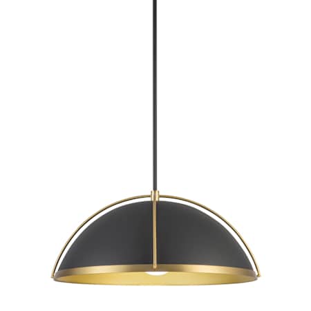Artcraft Lighting Dahlia 18" Wide Pendant Semi Matte Black / Brushed Brass