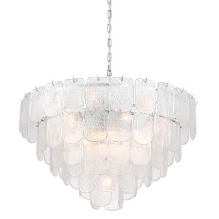 Artcraft Lighting Bianca 19 Light 33" Wide Crystal Waterfall Chandelier Polished Nickel / Crystalline