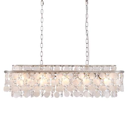 Artcraft Lighting Avara 10 Light 41" Wide Crystal Linear Chandelier Polished Nickel