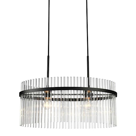 Artcraft Lighting Ava 2 Light 24" Wide Drum Chandelier Black