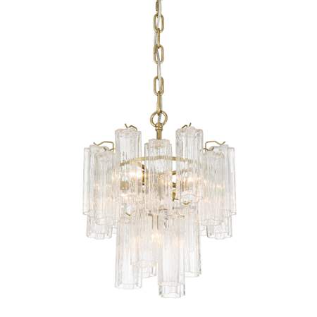 Artcraft Lighting Sophia 5 Light 18" Wide Semi-Flush Waterfall Ceiling Fixture Brass
