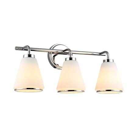 Artcraft Lighting Zoey 3 Light 22" Wide Vanity Light Polished Nickel
